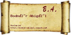 Bodnár Abigél névjegykártya