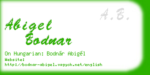 abigel bodnar business card