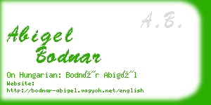 abigel bodnar business card